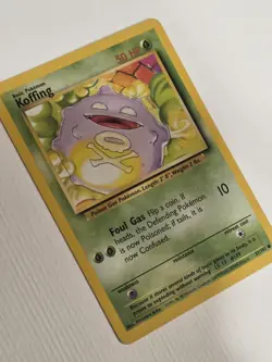 Koffing 51/102 Common Base Set Unlimited Pokemon NM Vintage - Image 3