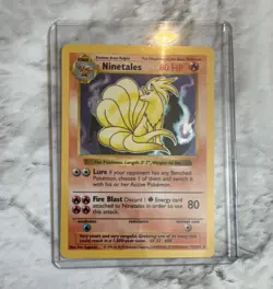 Pokemon TCG Ninetales 12/102 Base Set Holo Rare Unlimited 1999 English 80HP - Image 1