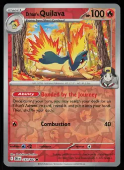 Ethan's Quilava 033/182 Common Destined Rivals Pokemon Reverse Holo Near Mint - Image 1