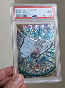 Butterfree #12 - 2000 Topps Chrome Pokemon TV Card - PSA 9 Mint - Image 2