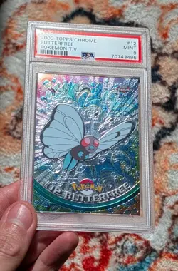 Butterfree #12 - 2000 Topps Chrome Pokemon TV Card - PSA 9 Mint - Image 5