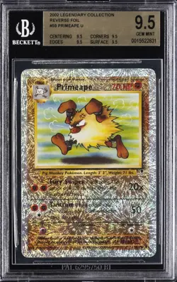 2002 POKEMON LEGENDARY COLLECTION REVERSE HOLO FOIL #59 PRIMEAPE BGS 9.5 (POP 5) - Image 1