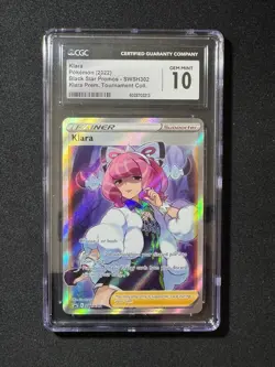 Klara CGC 10 GEM Pokemon (2023) Black Star Promo SWSH302 Premium Tournament - Image 1