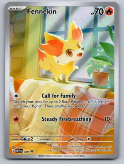 Fennekin 080 Holo Promo ME: Mega Evolution Promo Pokemon Near Mint - Image 1