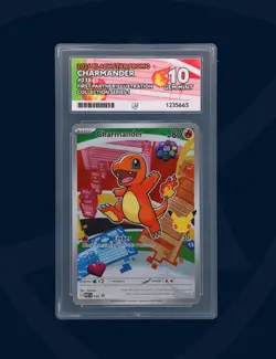 Ace Perfect 10 Charmander 038 First Partner Illustration Promo Gem Mint Pokemon - Image 1