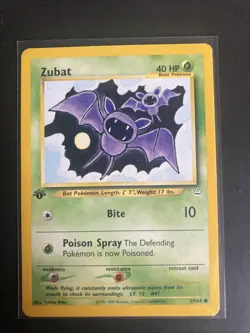 Zubat 59/64 Neo Revelation 1st Edition WOTC Vintage Pokemon LP - Image 1
