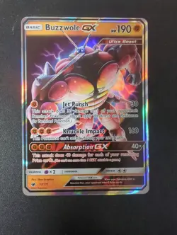 2017 POKEMON BUZZWOLE GX ULTRA RARE 57/111 CRIMSON INVASION NM - Image 1