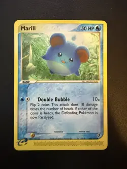 💥 Marill 68/100 EX Sandstorm Rare Pokemon TCG Non Holo 2003 - Image 1