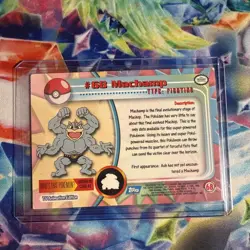 LP #68 Machamp Pokemon 1999 Topps TV Animation Edition Series 1 Blue Logo 1 - Image 2