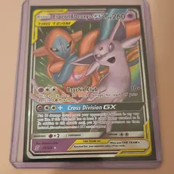 Pokemon Espeon & Deoxys GX TAG TEAM 72/236 Unified Minds Holo UR 260 HP ENG - Image 1