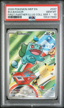 POKEMON FIRST PARTNER ILLUSTRATION PSA 10 SEQUENTIAL SET 37 38 39 GEN 1 KANTO - Image 2