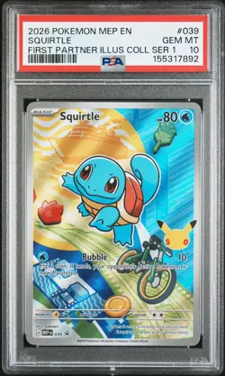 POKEMON FIRST PARTNER ILLUSTRATION PSA 10 SEQUENTIAL SET 37 38 39 GEN 1 KANTO - Image 4