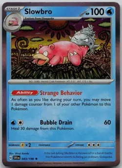 Slowbro 043/198 Rare Scarlet & Violet Pokemon Holo Near Mint - Image 1