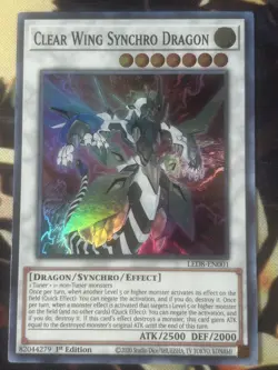 Yugioh: Clear Wing Synchro Dragon - LED8-EN001 - Super Rare - 1st Edition - NM - Image 1