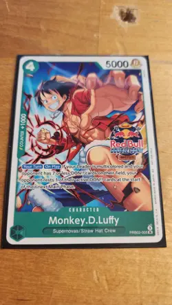 NEAR MINT: Monkey.D.Luffy (Red Bull Double Don!!) - One Piece Promotion Cards - Image 1