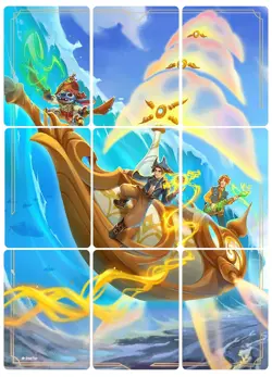 Disney Lorcana Azurite Sea Puzzle Insert (Set of 9) NM - Image 1
