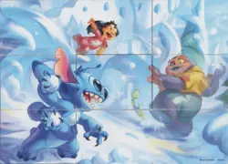 Disney Lorcana Winterspell Snowball Fight Puzzle Insert (Set of 9) NM - Image 1