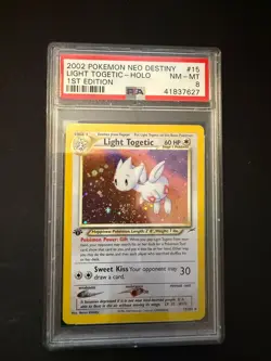 PSA 8 1st Edition Light Togetic [Swirl] - 15/105 - Neo Destiny - Pokemon - Image 1