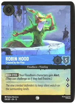 Disney Lorcana TCG Robin Hood - Created by the Vine 159/207 Common Foil Attack O - Image 1