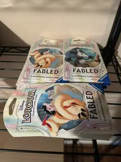 Disney Lorcana Fabled Booster Pack Lot – 15 Packs – Factory Sealed - Image 1