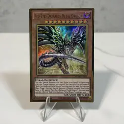 Yugioh Red-Eyes Darkness Metal Dragon MGED-EN009 Rare Gold (Alternate Art) - NM - Image 1