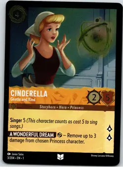#3 Cinderella - Gentle and Kind - COLD FOIL 2023 Disney Lorcana First Chapter - Image 1