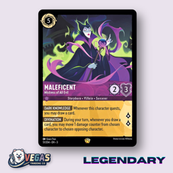 Maleficent Mistress of All Evil 51/204 Legendary Inklands LP Disney Lorcana - Image 1
