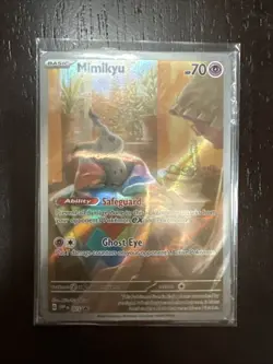 Pokemon TCG Mimikyu SVP 075 Paldean Fates Holo Black Star Promo NM Sealed - Image 1