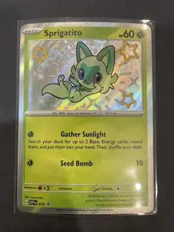 Sprigatito 076 Sv: Scarlet & Violet Promo Cards Shiny Holo NM/M - Image 1