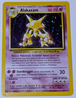Pokemon Alakazam 1/102 Holo Italian Base Set WOTC Vintage Card - Image 1