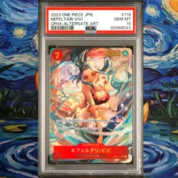 Nefeltari Vivi PSA 10 Graded OP04 118 Alternate Art Japanese One Piece Card - Image 1