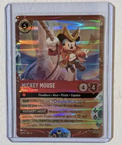 Mickey Mouse Pirate Captain Lorcana TCG Disney Cruise Promo Foil Card #13/P3 - Image 1