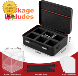 Card Deck Box with Portable Case,6 Pack Clear Commander Deck Box with 6 Dividers - Image 2