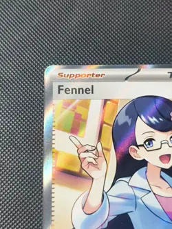 Pokemon TCG Fennel Trainer Card Black Bolt Full Art SV 162/086 NM Condition - Image 2