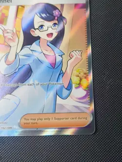 Pokemon TCG Fennel Trainer Card Black Bolt Full Art SV 162/086 NM Condition - Image 5