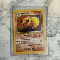 Pokemon TCG Jungle Flareon Holofoil Card 3/64 Unlimited LP Condition - Image 1