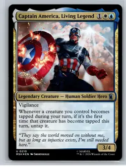 Marvel Super Heroes #210 Captain America, Living Legend Foil - Image 1