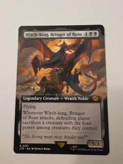 Witch-king, Bringer of Ruin - MTG - Extended Art - Lord of the Rings - #391 - NM - Image 1