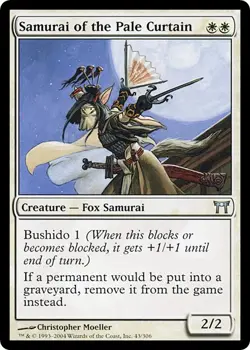 SAMURAI OF THE PALE CURTAIN x1 mtg NM/NM- Champions of Kamigawa 1 Unc - Image 1