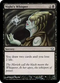 NIGHT'S WHISPER x1 mtg NM Fifth Dawn 1 Unc - Image 1