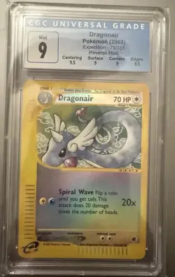 Pokemon Dragonair Expedition Reverse Holo #75 CGC 9 Mint BLUE LABEL HIGH SUBGRAD - Image 1