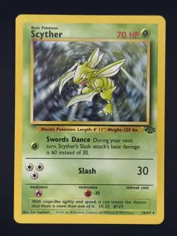 Scyther 26/64 - Vintage Pokemon Jungle Set- Non Holo Unlimited - LP - Image 1