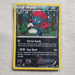Pokemon Flashfire 52/106 Weavile - Reverse Holo Rare - Near Mint - Image 1