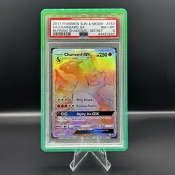 PSA 8 Charizard GX 150/147 Rainbow Secret Rare Pokemon Graded SM Burning Shadows - Image 1