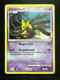 GIRATINA 28/127 RARE PLATINUM POKEMON COSMIC HOLO - Image 1