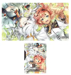 Gundam Card Game Suletta And Miorine Evx02 Playmat And Card Set Bandai Card Fest - Image 1