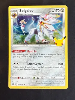 Solgaleo 021/025 Holo Rare Celebrations Pokemon Near Mint - Image 1