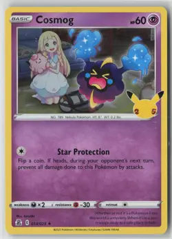 Cosmog 013/025 Rare Celebrations Pokemon Holo Near Mint - Image 1