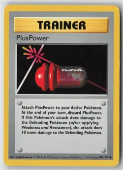 PlusPower 84/102 Uncommon Base Set Shadowless Pokemon Unlimited MP - Image 1