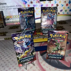 Pokemon Temporal Forces Sleeved Booster Packs (Set Of 4) Art Set - Image 1